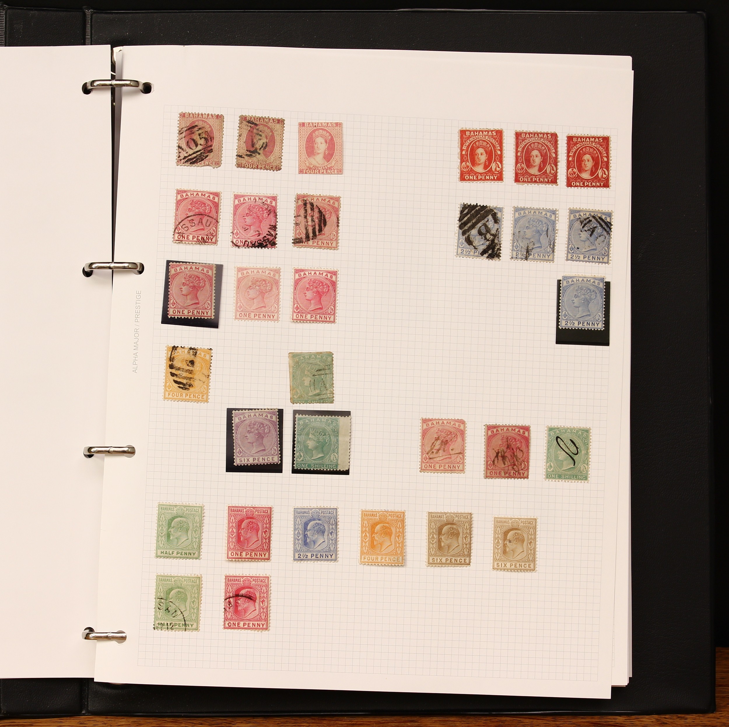 Stamps - excellent QV-GV British Empire collection, A-J in binder, mint and used, hundreds of stamps